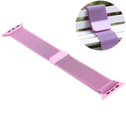 For Apple Watch Series 7 41mm / 6 & SE & 5 & 4 40mm / 3 & 2 & 1 38mm Color-changing Magnetic Nylon Watch Band (Pink) - Watch Bands by buy2fix | Online Shopping UK | buy2fix