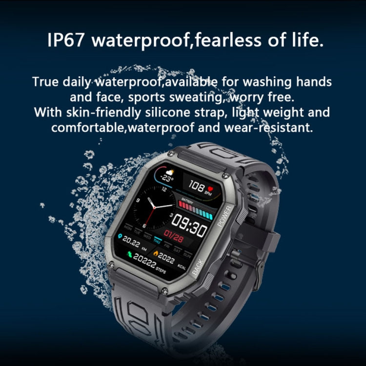 KR06 Waterproof Pedometer Sport Smart Watch, Support Heart Rate / Blood Pressure Monitoring / BT Calling (Camouflage Black) - Smart Watches by buy2fix | Online Shopping UK | buy2fix