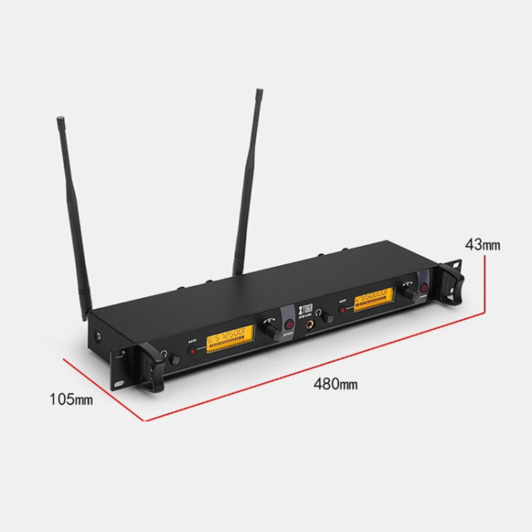 XTUGA IEM1200 Wireless Transmitter Stage Singer Ear Monitor System (UK Plug) - Microphone by XTUGA | Online Shopping UK | buy2fix