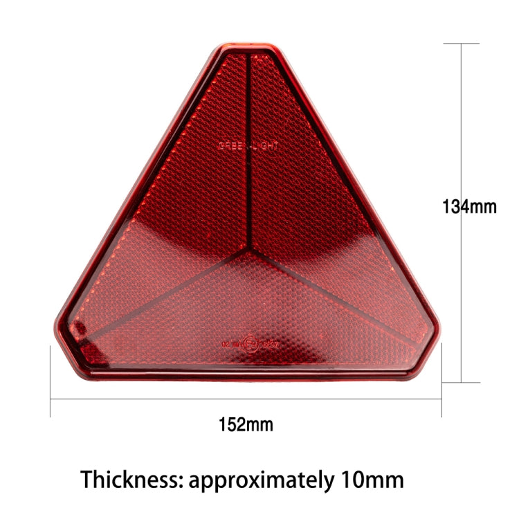 Trucks Trailers RV Triangular Red Reflector - Reflective Material by buy2fix | Online Shopping UK | buy2fix