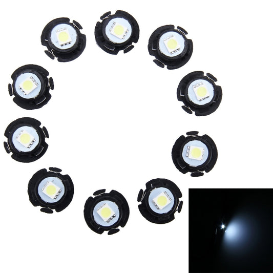 10 PCS 0.3W T6.5 Wedge Instrument Panel LED Light Dashboard Gauge Cluster Indicator Lamp Bulb(White Light) - Instrument Lights by buy2fix | Online Shopping UK | buy2fix