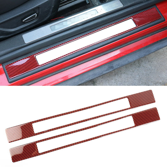 2 in 1 Car Carbon Fiber Welcome Pedal Outer Frame Decorative Sticker for Ford Mustang 2015-2020 - Car Interior Mouldings by buy2fix | Online Shopping UK | buy2fix