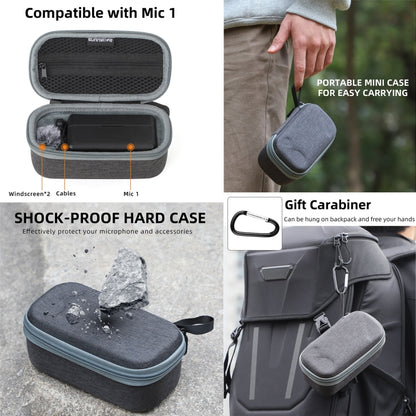 For DJI Mic 2 Sunnylife B770 Mini Carrying Case Wireless Microphone Storage Bag (Grey) - DJI Mic Series by Sunnylife | Online Shopping UK | buy2fix