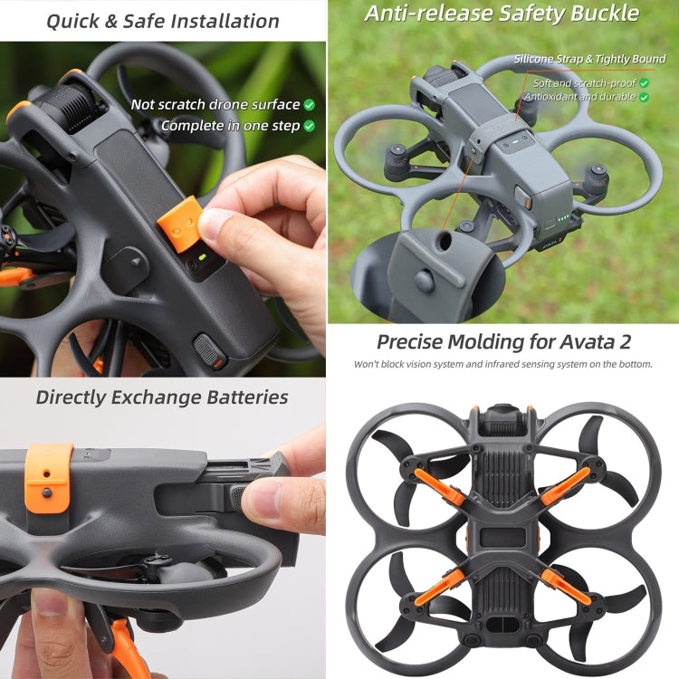 For DJI AVATA 2 Sunnylife LG797 Landing Gear Extensions Heightened Spider Gears Support Leg (Orange) - Other by Sunnylife | Online Shopping UK | buy2fix