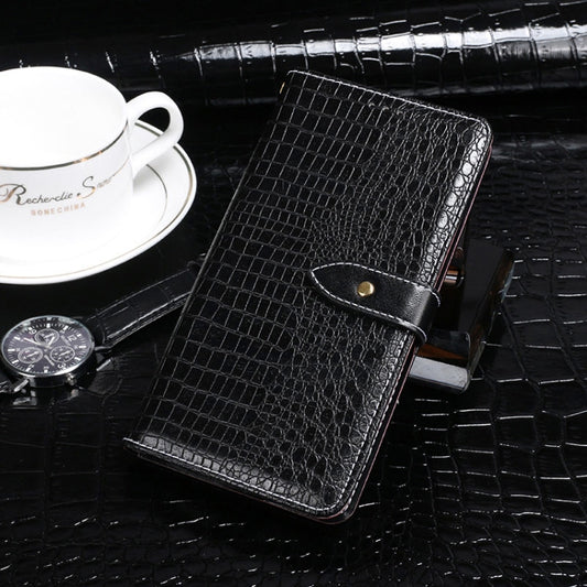 For Infinix Hot 10 idewei Crocodile Texture Horizontal Flip Leather Case with Holder & Card Slots & Wallet(Black) - Infinix Cases by idewei | Online Shopping UK | buy2fix