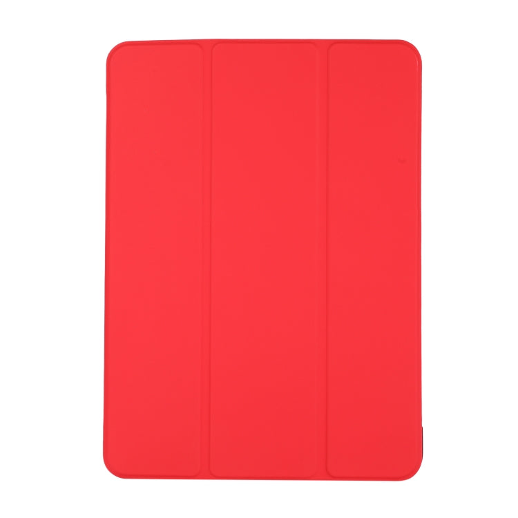 3-folding Skin Texture Horizontal Flip TPU + PU Leather Case with Holder For iPad Air 11 2024 / 2022 / 2020 10.9 (Red) - iPad Air (2022) / (2020) 10.9 Cases by buy2fix | Online Shopping UK | buy2fix