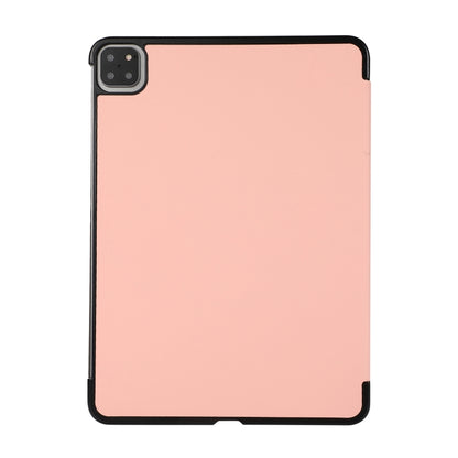 3-folding Skin Texture Horizontal Flip TPU + PU Leather Case with Holder For iPad Air 11 2024 / 2022 / 2020 10.9 (Pink) - iPad Air (2022) / (2020) 10.9 Cases by buy2fix | Online Shopping UK | buy2fix