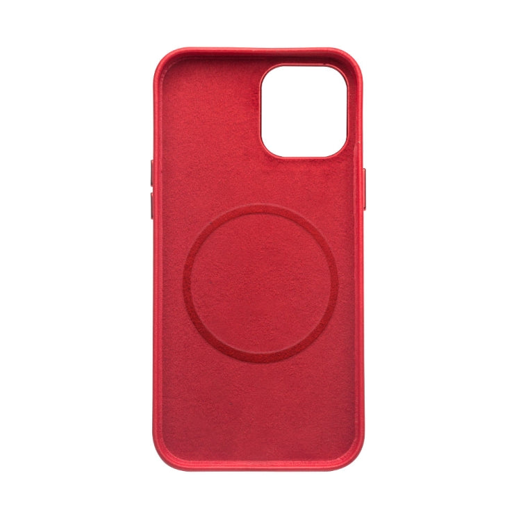 For iPhone 12 Pro Max QIALINO Nappa Leather Shockproof Magsafe Case(Red) - iPhone 12 Pro Max Cases by QIALINO | Online Shopping UK | buy2fix