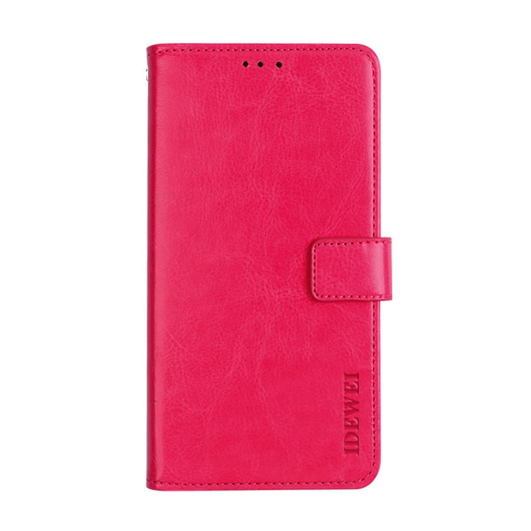 For Blackview A80 Plus idewei Crazy Horse Texture Horizontal Flip Leather Case with Holder & Card Slots & Wallet(Rose Red) - More Brand by idewei | Online Shopping UK | buy2fix