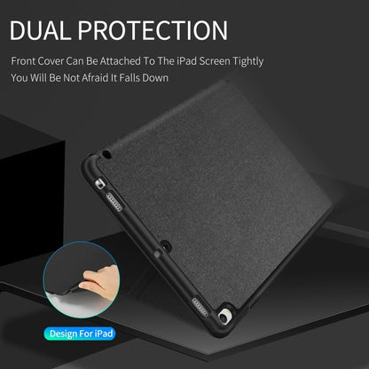 For iPad Air 10.5 (2019) / iPad Pro 10.5 DUX DUCIS Domo Series Horizontal Flip Magnetic PU Leather Case with 3-folding Holder & Pen Slot(Black) - iPad Air (2019) Cases by DUX DUCIS | Online Shopping UK | buy2fix