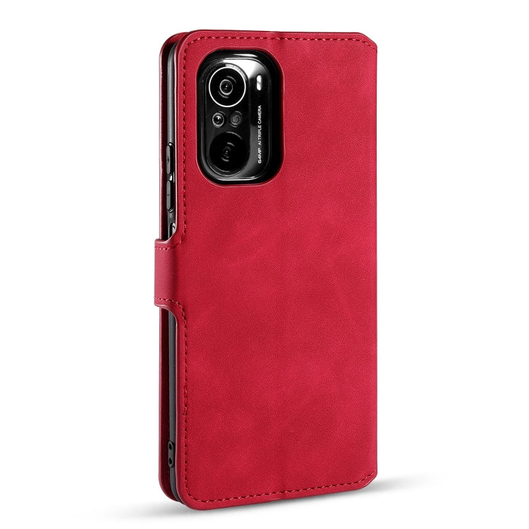 For Xiaomi Redmi K40 Pro DG.MING Retro Oil Side Horizontal Flip Leather Case with Holder & Card Slots & Wallet(Red) - Xiaomi Cases by DG.MING | Online Shopping UK | buy2fix