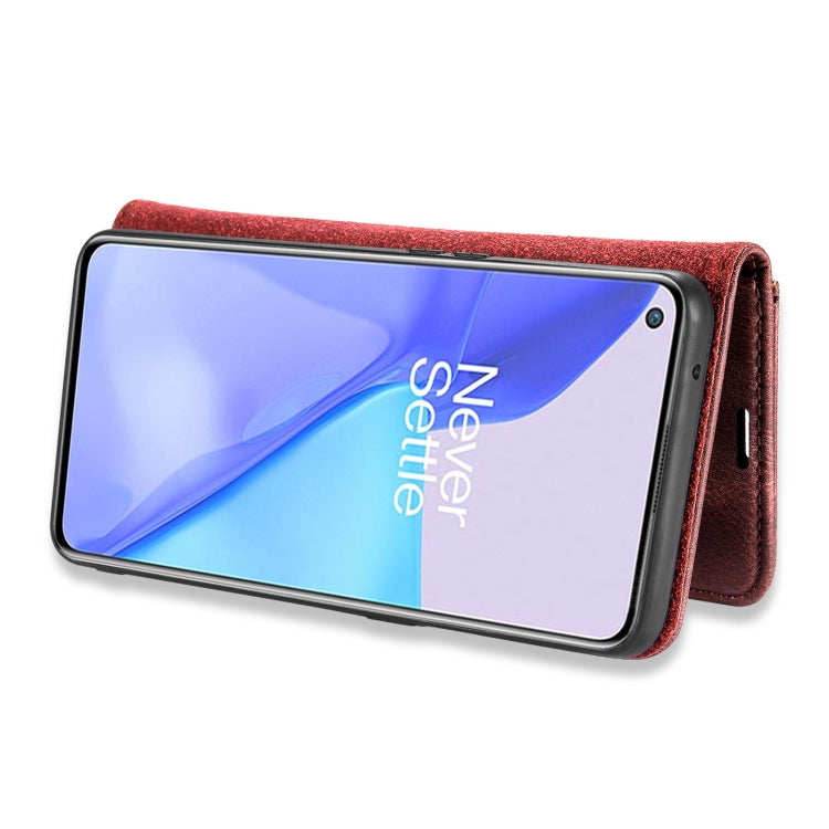 For OnePlus 9 DG.MING Crazy Horse Texture Flip Detachable Magnetic Leather Case with Holder & Card Slots & Wallet(Red) - OnePlus Cases by DG.MING | Online Shopping UK | buy2fix