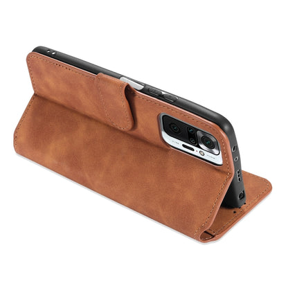 For Xiaomi Redmi Note 10 Pro DG.MING Retro Oil Side Horizontal Flip Leather Case with Holder & Card Slots & Wallet(Brown) - Xiaomi Cases by DG.MING | Online Shopping UK | buy2fix