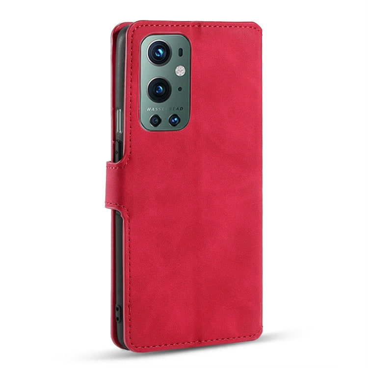 For OnePlus 9 Pro DG.MING Retro Oil Side Horizontal Flip Leather Case with Holder & Card Slots & Wallet(Red) - OnePlus Cases by DG.MING | Online Shopping UK | buy2fix