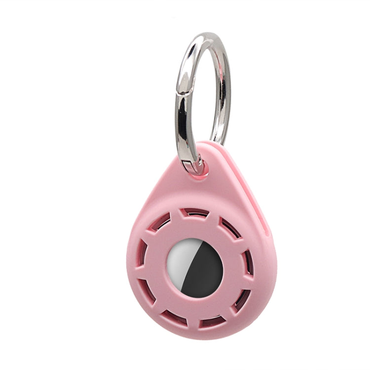 Silica Gel Anti-scratch Shockproof Protective Cover Soft Case with Keychain Ring Loop For AirTag(Pink) - Key Chain Series by MOMAX | Online Shopping UK | buy2fix