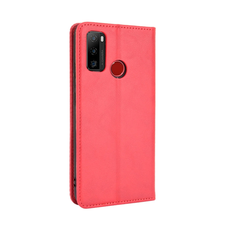 For Ulefone Note 10 Magnetic Buckle Retro Crazy Horse Texture Horizontal Flip Leather Case with Holder & Card Slots & Photo Frame(Red) - Ulefone Cases by buy2fix | Online Shopping UK | buy2fix