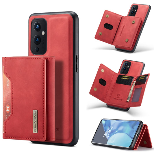 For OnePlus 9 (EU/NA) DG.MING M2 Series 3-Fold Multi Card Bag Back Cover Shockproof Case with Wallet & Holder Function(Red) - OnePlus Cases by DG.MING | Online Shopping UK | buy2fix