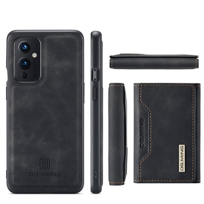 For OnePlus 9 (EU/NA) DG.MING M2 Series 3-Fold Multi Card Bag Back Cover Shockproof Case with Wallet & Holder Function(Black) - OnePlus Cases by DG.MING | Online Shopping UK | buy2fix