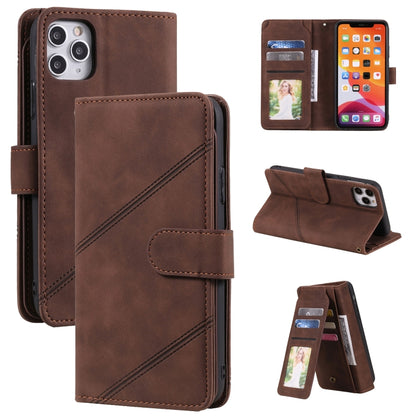 For iPhone 11 Skin Feel Business Horizontal Flip PU Leather Case with Holder & Multi-Card Slots & Wallet & Lanyard & Photo Frame (Brown) - iPhone 11 Cases by buy2fix | Online Shopping UK | buy2fix