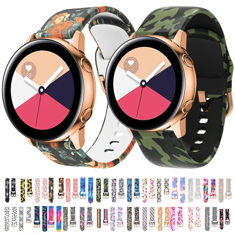 For Samsung Galaxy Watch 46mm Silicone Printing Watch Band(Rainbow) - Watch Bands by buy2fix | Online Shopping UK | buy2fix