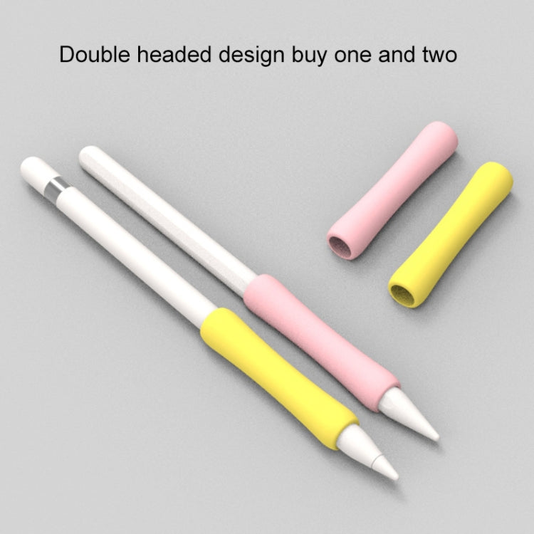 Stylus Touch Pen Silicone Protective Cover For Apple Pencil 1 / 2(Yellow) - Pencil Accessories by buy2fix | Online Shopping UK | buy2fix