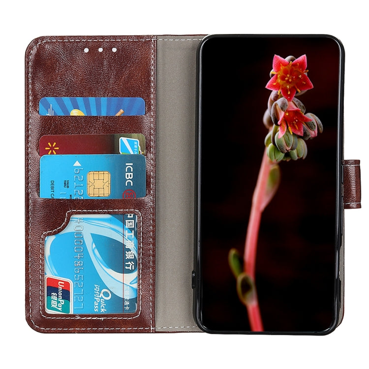 For OnePlus Nord 2 5G Retro Crazy Horse Texture Horizontal Flip Leather Case with Holder & Card Slots & Photo Frame & Wallet(Brown) - OnePlus Cases by buy2fix | Online Shopping UK | buy2fix