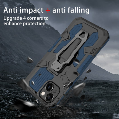 For iPhone 13 Machine Armor Warrior Shockproof PC + TPU Protective Case(Blue) - iPhone 13 Cases by buy2fix | Online Shopping UK | buy2fix