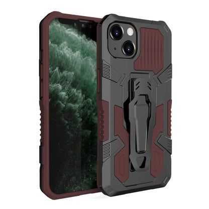 For iPhone 13 Machine Armor Warrior Shockproof PC + TPU Protective Case(Brown) - iPhone 13 Cases by buy2fix | Online Shopping UK | buy2fix