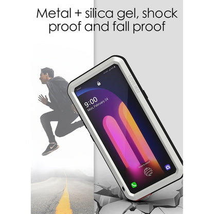 For LG V60 ThinQ 5G LOVE MEI Metal Shockproof Waterproof Dustproof Protective Case with Glass(Silver) - LG by LOVE MEI | Online Shopping UK | buy2fix