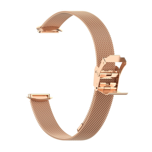 For Fitbit Luxe Clip-on Metal Watch Band(Rose Gold) - Watch Bands by buy2fix | Online Shopping UK | buy2fix