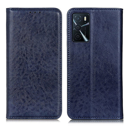 For OPPO A16 Magnetic Crazy Horse Texture Horizontal Flip Leather Case with Holder & Card Slots & Wallet(Blue) - OPPO Cases by buy2fix | Online Shopping UK | buy2fix