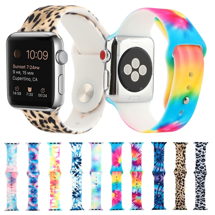 Silicone Painted Pattern Watch Band For Apple Watch Ultra 49mm&Watch Ultra 2 49mm / Series 9&8&7 45mm / SE 3&SE 2&6&SE&5&4 44mm / 3&2&1 42mm(C) - Watch Bands by buy2fix | Online Shopping UK | buy2fix