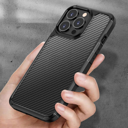 For iPhone 13 Pro Pioneer Carbon Fiber Texture Shockproof TPU + PC Case (Black) - iPhone 13 Pro Cases by buy2fix | Online Shopping UK | buy2fix