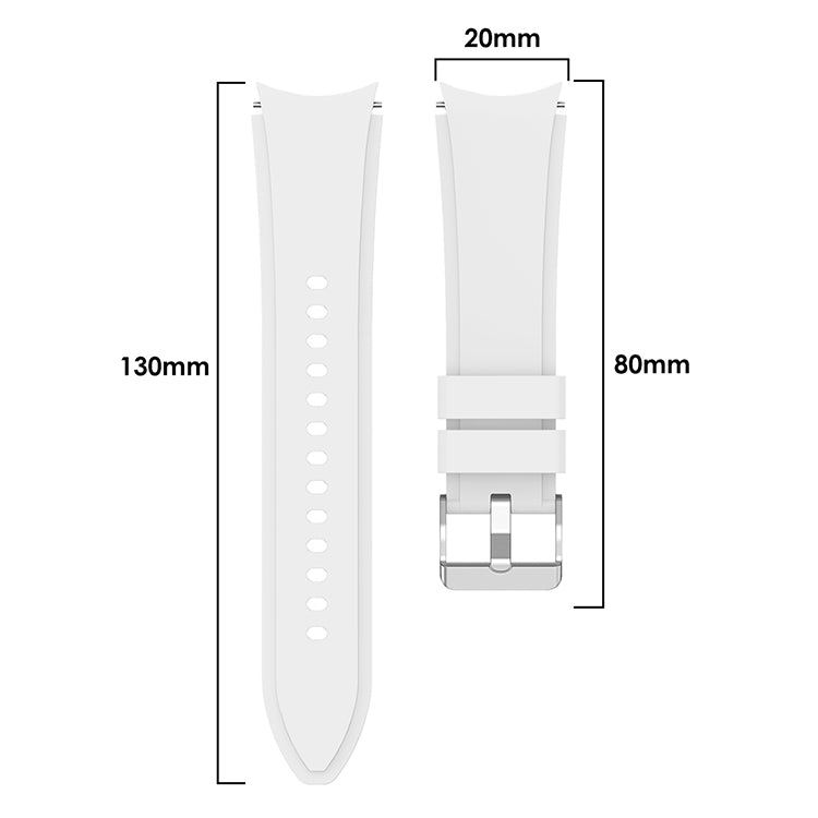 For Samsung Galaxy Watch4 40mm Silicone Watch Band(White) - Watch Bands by buy2fix | Online Shopping UK | buy2fix