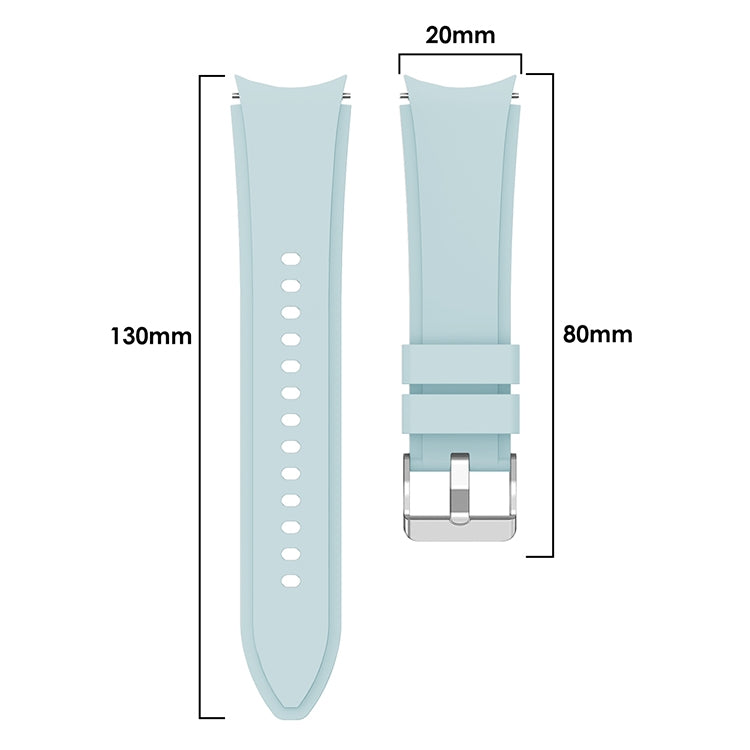 For Samsung Galaxy Watch4 44mm Silicone Watch Band(Light Blue) - Watch Bands by buy2fix | Online Shopping UK | buy2fix