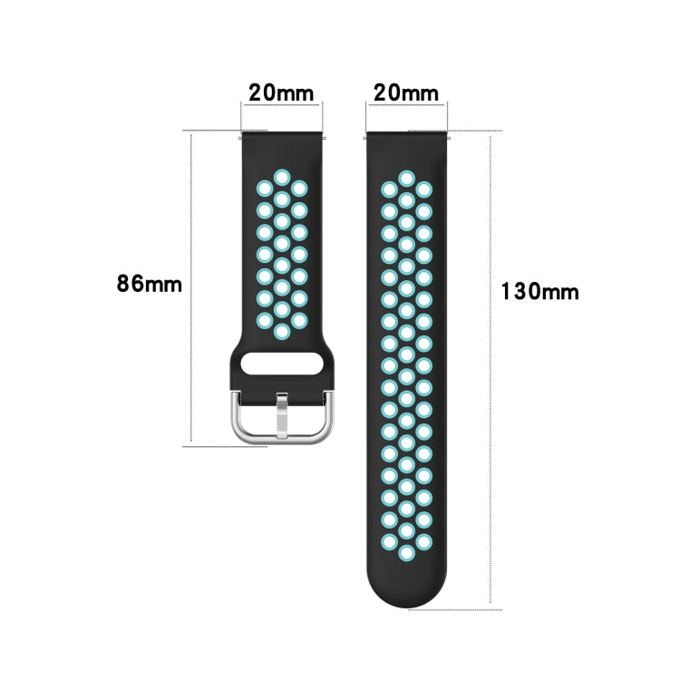 For Samsung Galaxy Watch4 40mm Two-color Silicone Watch Band(Anthracite Black Black) - Watch Bands by buy2fix | Online Shopping UK | buy2fix