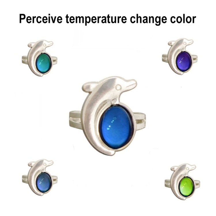 5 PCS Temperature Sensitive Discoloration Adjustable Open Ring(Four-leaf Clover) - Rings by buy2fix | Online Shopping UK | buy2fix