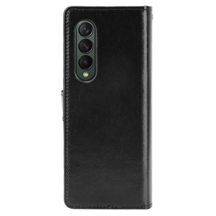 For Samsung Galaxy Z Fold3 5G Crazy Horse Texture Horizontal Flip Leather Case with Holder & Card Slots & Lanyard(Black) - Galaxy Phone Cases by GKK | Online Shopping UK | buy2fix