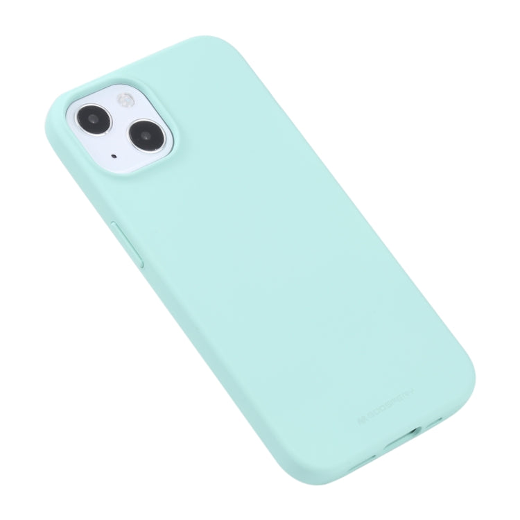 For iPhone 13 GOOSPERY SOFT FEELING Liquid TPU Shockproof Soft Case(Mint Green) - iPhone 13 Cases by GOOSPERY | Online Shopping UK | buy2fix