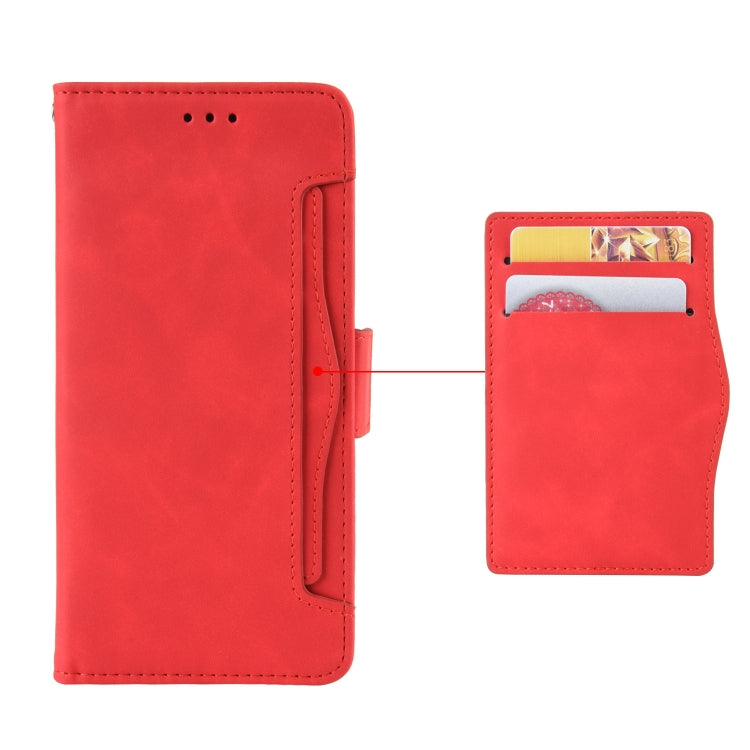 For OPPO A16 Skin Feel Calf Pattern Horizontal Flip Leather Case with Holder & Card Slots & Photo Frame(Red) - OPPO Cases by buy2fix | Online Shopping UK | buy2fix