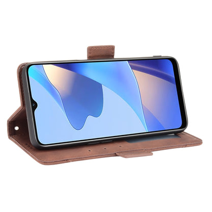 For OPPO A16 Skin Feel Calf Pattern Horizontal Flip Leather Case with Holder & Card Slots & Photo Frame(Brown) - OPPO Cases by buy2fix | Online Shopping UK | buy2fix