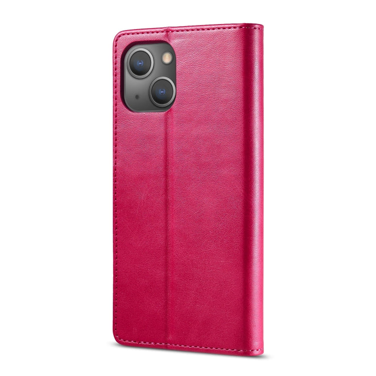 For iPhone 13 mini LC.IMEEKE Calf Texture Horizontal Flip Leather Case with Holder & Card Slots & Wallet (Red) - iPhone 13 mini Cases by LC.IMEEKE | Online Shopping UK | buy2fix