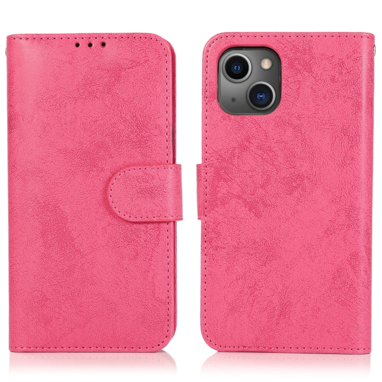 For iPhone 13 mini Retro 2 in 1 Detachable Horizontal Flip Leather Case with Card Slots & Wallet For  iPhone 13 Mini(Pink) - iPhone 13 mini Cases by buy2fix | Online Shopping UK | buy2fix