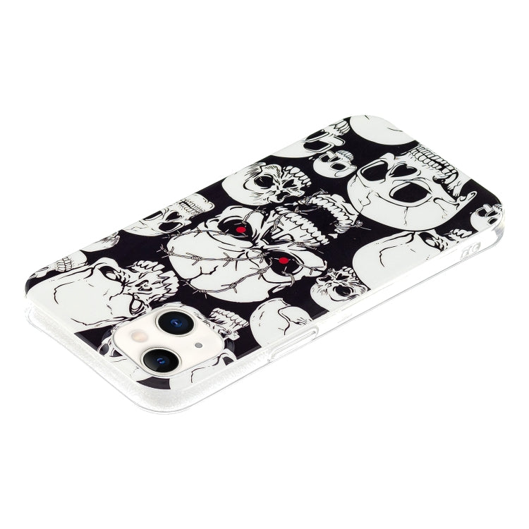 For iPhone 13 mini Luminous TPU Soft Protective Case (Skull) - iPhone 13 mini Cases by buy2fix | Online Shopping UK | buy2fix