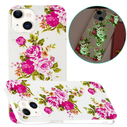 For iPhone 13 mini Luminous TPU Soft Protective Case (Rose Flower) - iPhone 13 mini Cases by buy2fix | Online Shopping UK | buy2fix