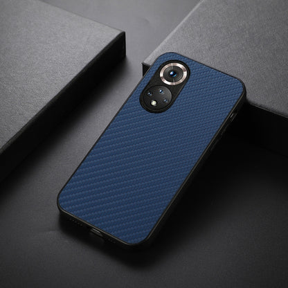 For Honor 50 Accurate Hole Carbon Fiber Texture Shockproof Case(Blue) - Honor Cases by buy2fix | Online Shopping UK | buy2fix