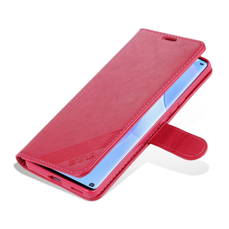 AZNS Sheepskin Texture Horizontal Flip Leather Case with Holder & Card Slots & Wallet For Honor 50(Red) - Honor Cases by AZNS | Online Shopping UK | buy2fix