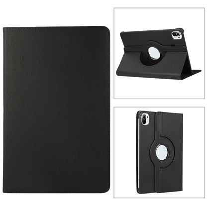 For Xiaomi Pad 5 Pro / Pad 5 360 Degree Rotation Litchi Texture Flip Leather Case with Holder(Black) - More Tablet Cases by buy2fix | Online Shopping UK | buy2fix