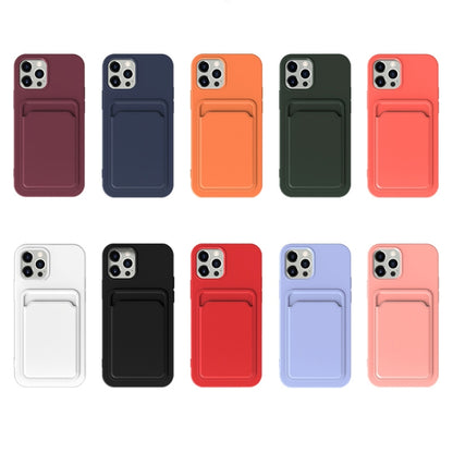 For iPhone 13 mini TPU + Flannel Lining Shockproof Case with Card Slots (Orange) - iPhone 13 mini Cases by buy2fix | Online Shopping UK | buy2fix