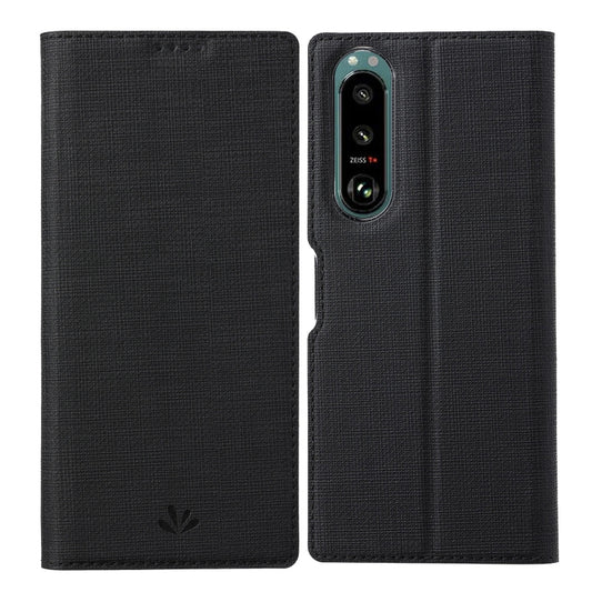 For Sony Xperia 5 III ViLi DMX Series Shockproof TPU + PU Leather Magnetic Attraction Horizontal Flip Case with Card Slot & Holder(Black) - Sony Cases by ViLi | Online Shopping UK | buy2fix